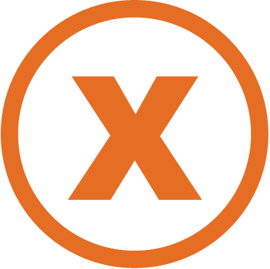 orange circle with x in it
