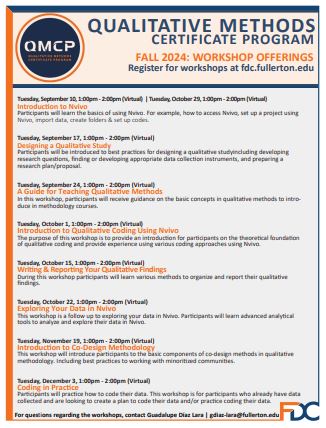 Qualitative Methods Workshop Flyer